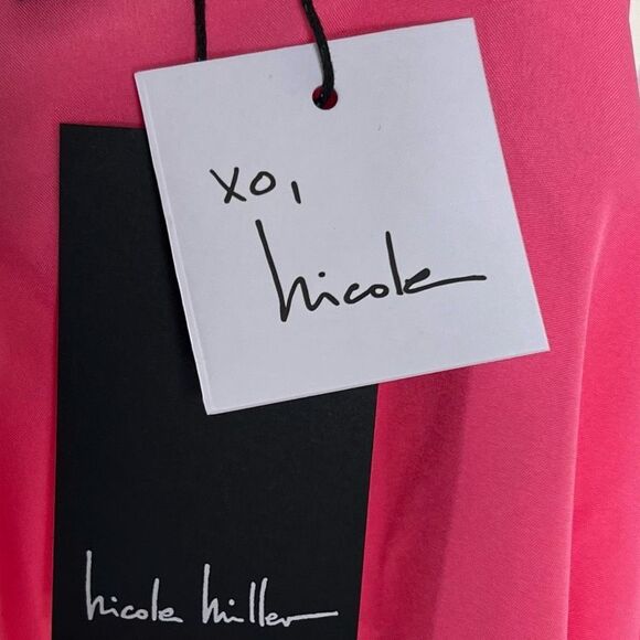 Nicole Miller Ruffle Cold Shoulder Long Sleeve Dress in Camelia Rose - Picture 10 of 12